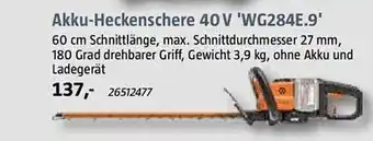 Bauhaus Akku-heckenschere 40 v 'wg284e.9' Angebot