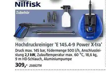 Bauhaus Nilfisk hochdruckreiniger 'e 145.4-9 power x-tra' Angebot