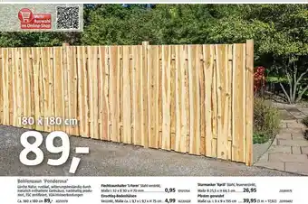 Bauhaus Bohlenzaun 'ponderosa' Angebot