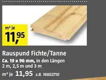 Bauhaus Rauspund fichte oder tanne Angebot