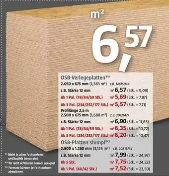 Bauhaus Osb-verlegeplatten oder osb-platten stumpf Angebot