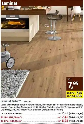 Bauhaus Laminat eiche Angebot