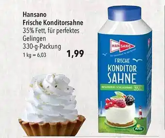 CITTI Markt Hansano frische konditorsahne Angebot