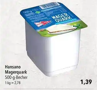 CITTI Markt Hansano magerquark Angebot