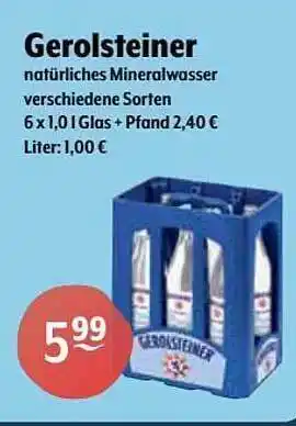 Getränke Hoffmann Gerolsteiner natürliches mineralwasser Angebot