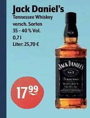 Getränke Hoffmann Jack daniel's tennessee whiskey Angebot