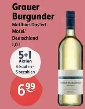 Getränke Hoffmann Grauer burgunder matthias dostert mosel Angebot