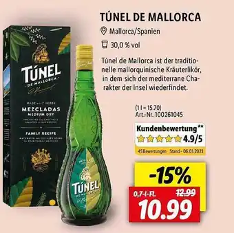 Lidl Túnel de mallorca Angebot