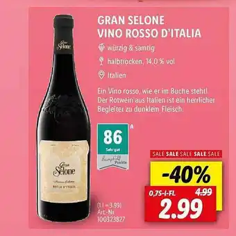 Lidl Gran selone vino rosso d'italia Angebot