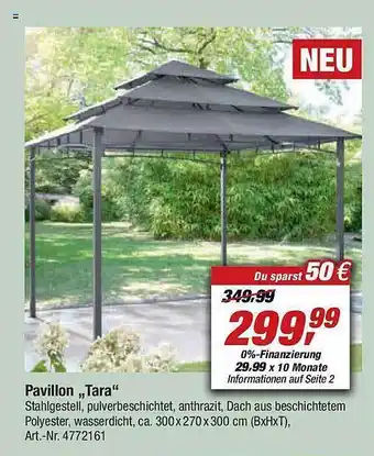 toom Baumarkt Pavillon tara Angebot