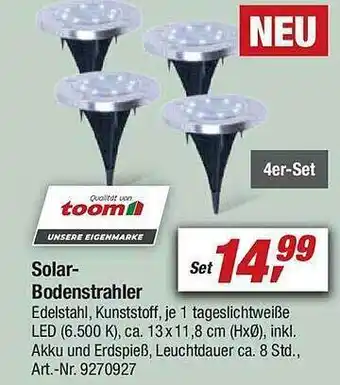 toom Baumarkt Solar-bodenstrahler Angebot