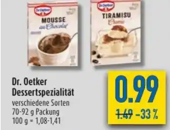 diska Dr. Oetker Dessertspezialität 70-92g Angebot