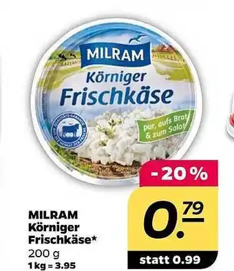 NETTO Milram körniger frischkäse Angebot