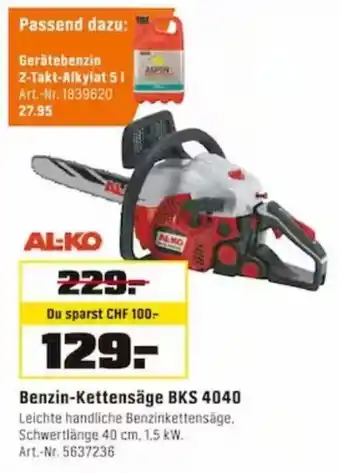 OBI Al-Ko Benzin Kettensäge BKS 4040 Angebot