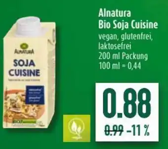 diska Alnatura Bio Soja Cuisine 200ml Angebot