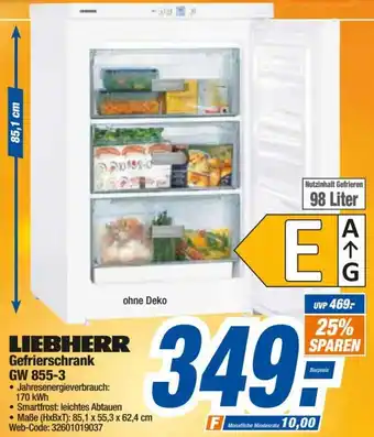 expert Octomedia Liebherr Gefrierschrank GW 855-3 Angebot