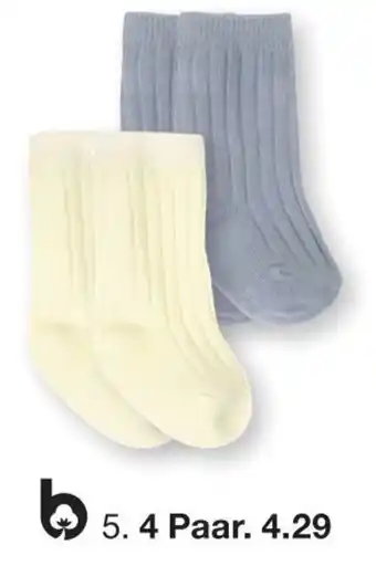 Zeeman Rippsocken Größe 50-92, 4 Paar Angebot