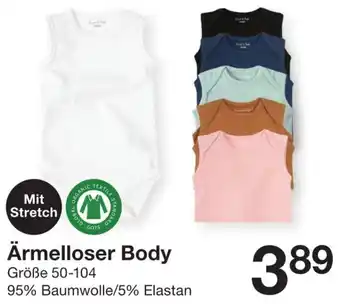 Zeeman Ärmelloser Body Größe 50-104 Angebot