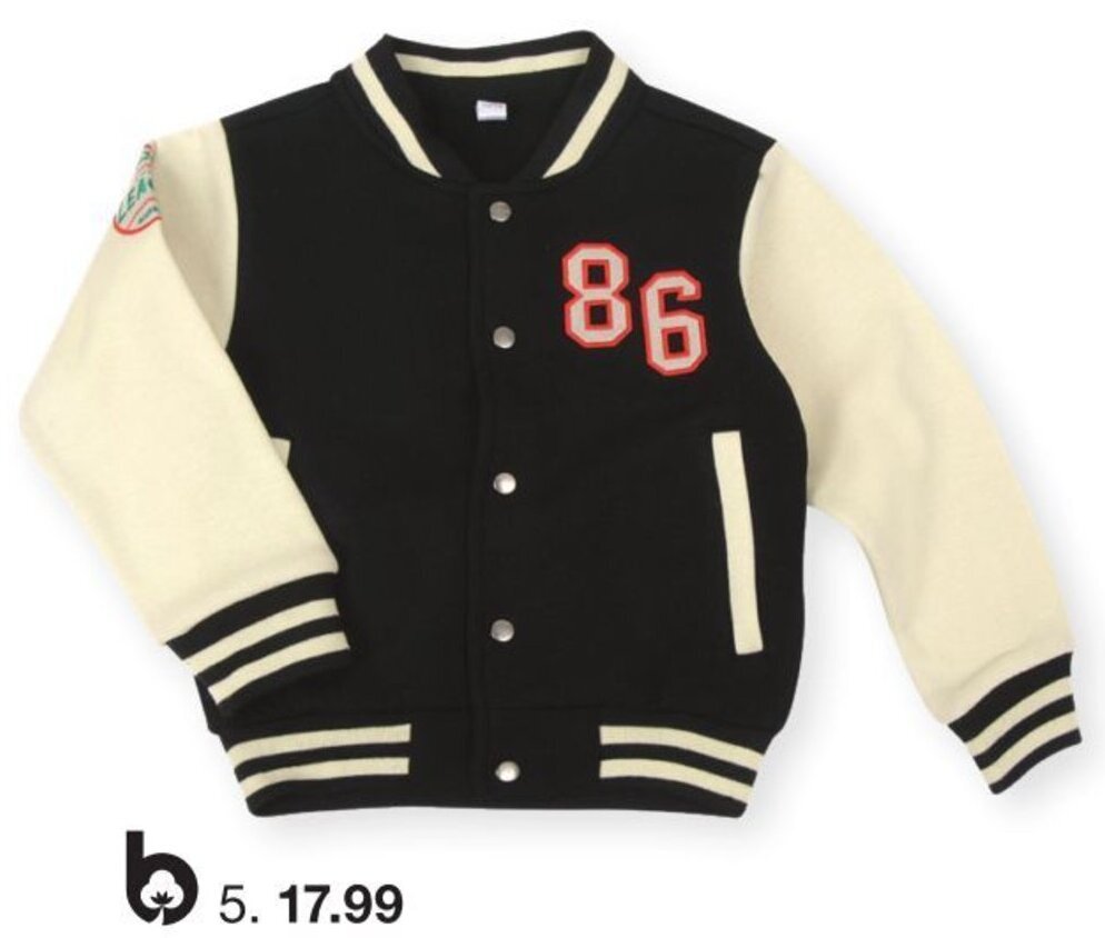 Zeeman Kinder Baseballjacke Größe 92-128 Angebot