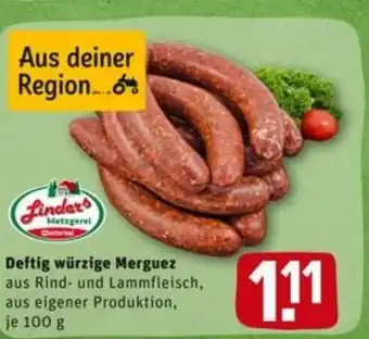 REWE City Deftig würzige Merguez 100g Angebot