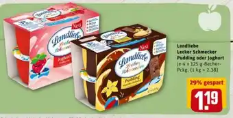 REWE City Landliebe Lecker Schmecker Pudding oder Joghurt 4x125g Angebot