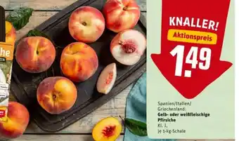 REWE City Gelb oder weißfleischige Pfirsiche 1kg Angebot