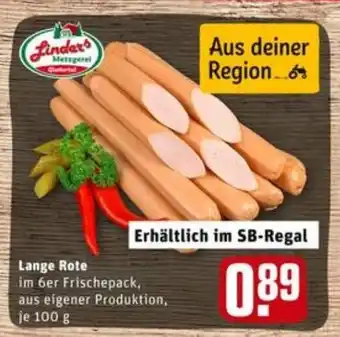 REWE City Lange Rote 100g Angebot