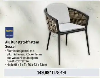 METRO Metro Alu Kunststoffrattan Sessel Angebot