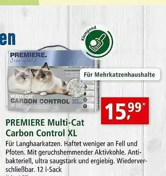 Fressnapf Premiere Multi-cat Carbon Control Xl Angebot