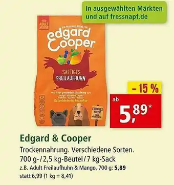 Fressnapf Edgard & Cooper Trockennahrung. Verschiedene Sorten. Angebot