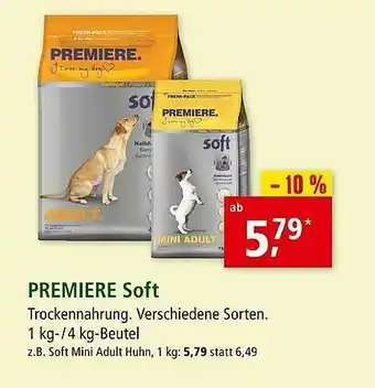 Fressnapf Premiere Soft Trockennahrung. Verschiedene Sorten. Angebot