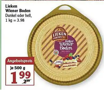 Globus Lieken Wiener Boden Angebot