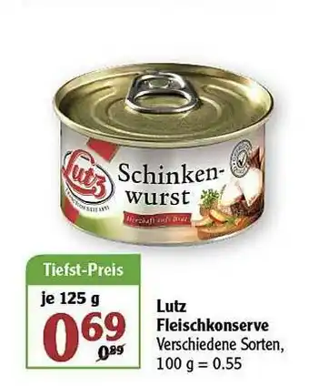 Globus Lutz Fleischkonserve Angebot