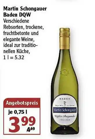 Globus Martin Schongauer Baden Dqw Angebot