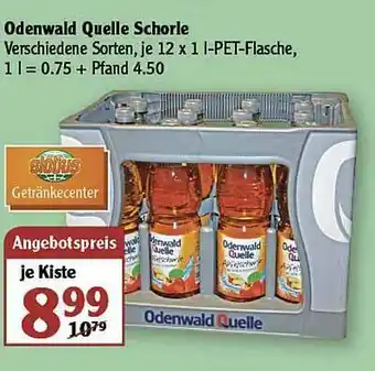 Globus Odenwald Quelle Schorle Angebot