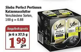 Globus Sheba Perfect Portionen Katzennassfutter Angebot