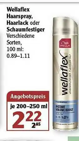 Globus Wellaflex Haarspray Haarlack Oder Schaumfestiger Angebot