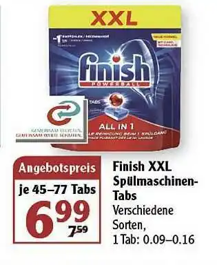 Globus Finish Xxl Spülmaschinen-tabs Angebot