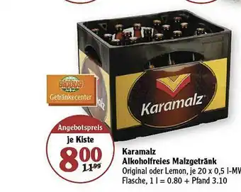 Globus Karamalz Alkoholfreies Malzgetränk Angebot