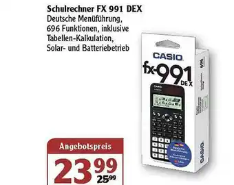 Globus Schulrechner Fx 991 Dex Angebot