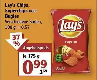 Globus Lay's Chips Superchips Oder Bugles Angebot