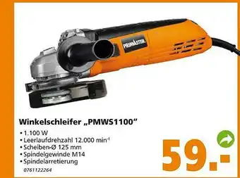 Globus Baumarkt Primaster Winkelschleifer Pmws1100 Angebot