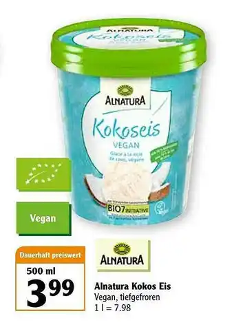 Globus Alnatura Kokos Eis Angebot