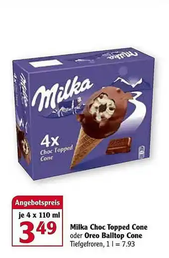 Globus Milka Choc Topped Cone Oder Oreo Balltop Cone Angebot