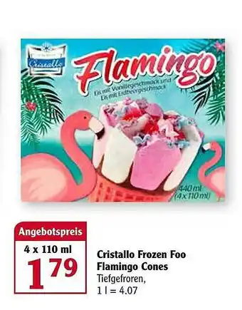 Globus Cristallo Frozen Foo Flamingo Cones Angebot