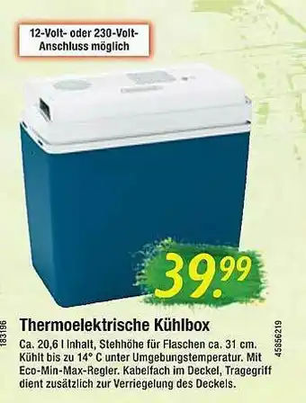 Hagebau Thermoelektrische Kühlbox Angebot