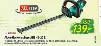 Hagebau Bosch Akku-heckenschere Ahs 48-20 Li Angebot