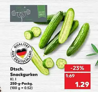 Kaufland Dtsch. Snackgurken Angebot