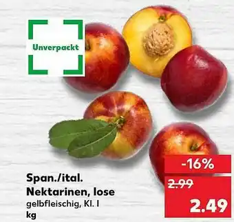 Kaufland Span.-ital. Nektarinen, Lose Angebot