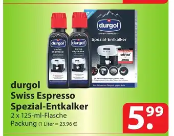 Famila Nord Ost Durgol Swiss Espresso Spezial-Entkalker 2x125-ml-Flasche Packung Angebot